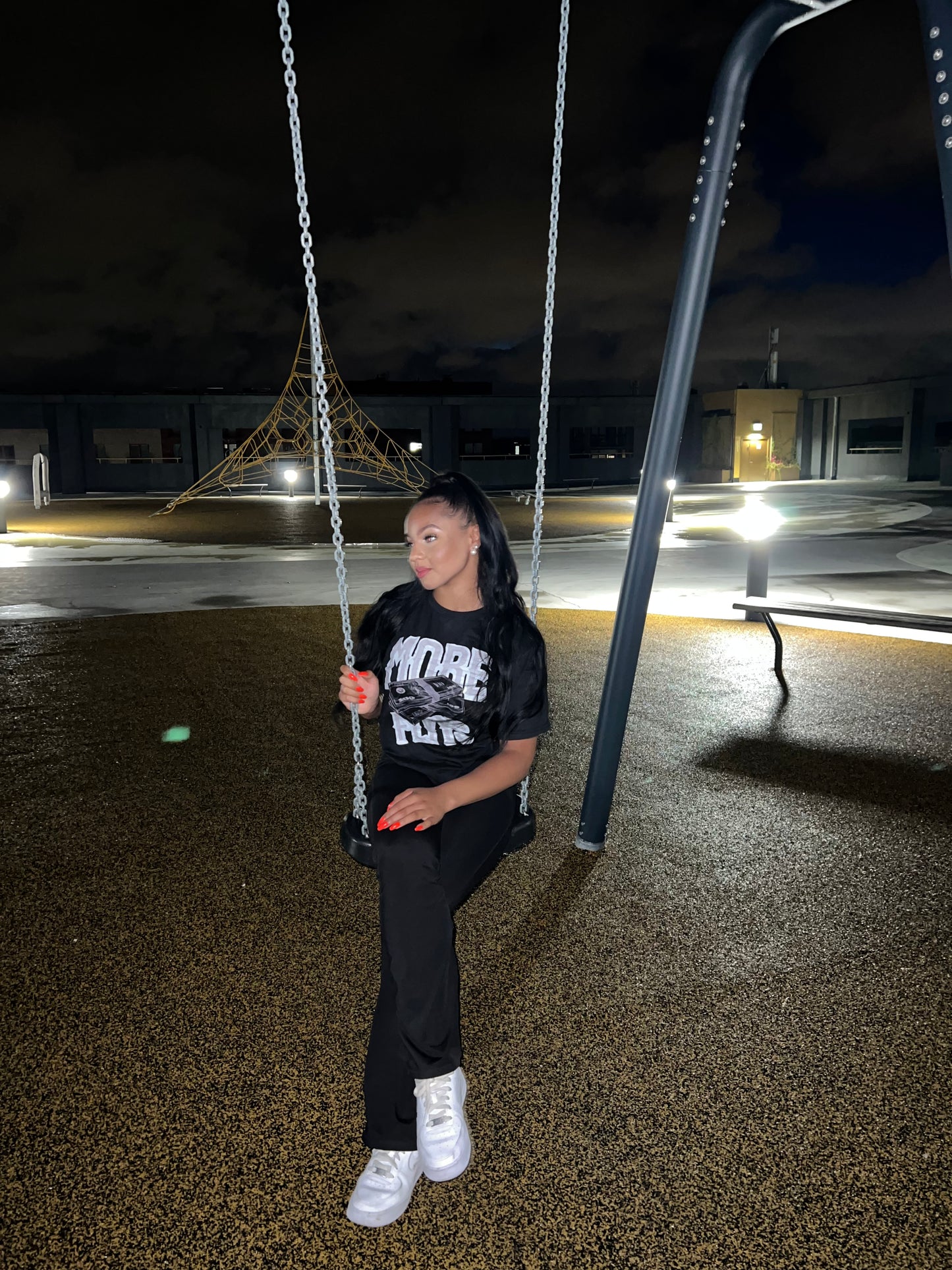 MOREFLYYS, T,SHIRT, BLACK